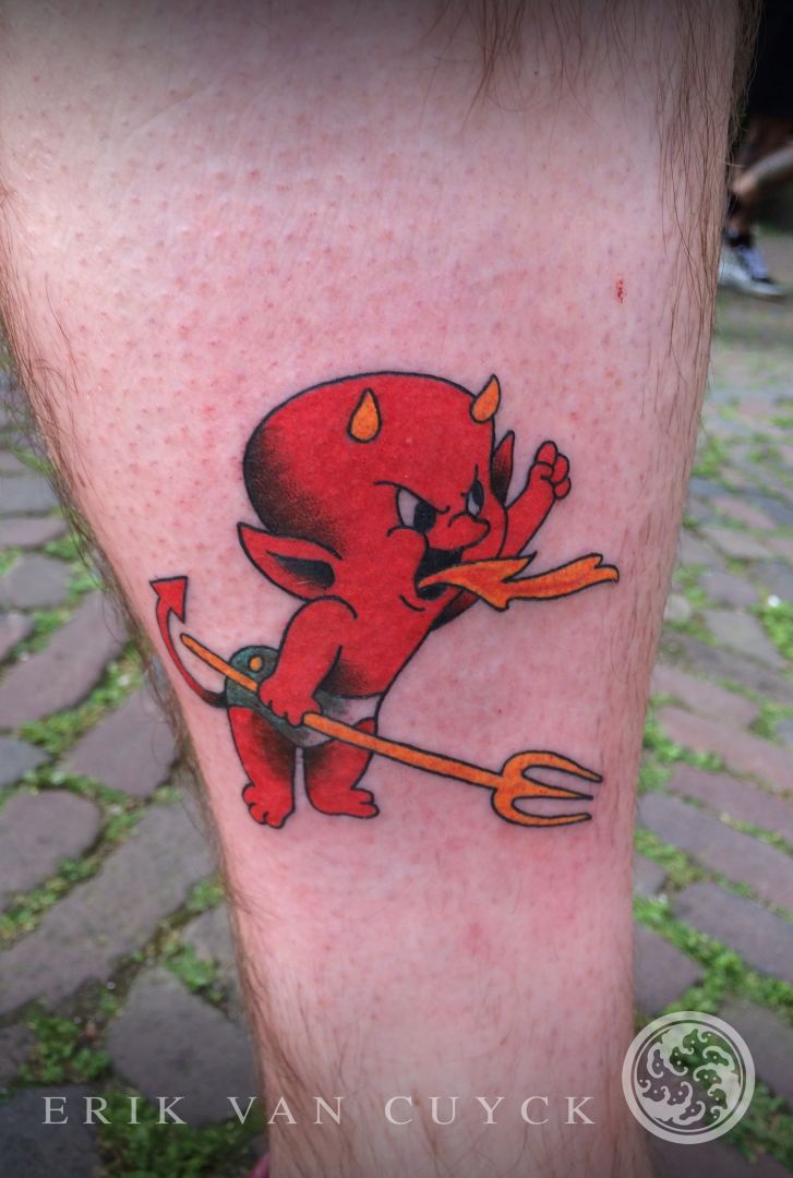 Hot Stuff Devil Cartoon tattoo